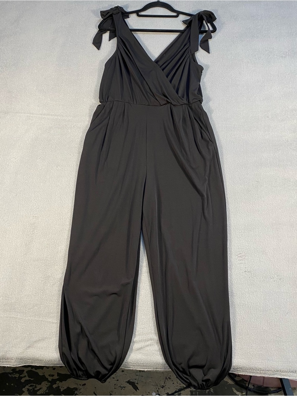 BCBGeneration women’s Black , Tie-Shoulder Jumpsuit, size M
